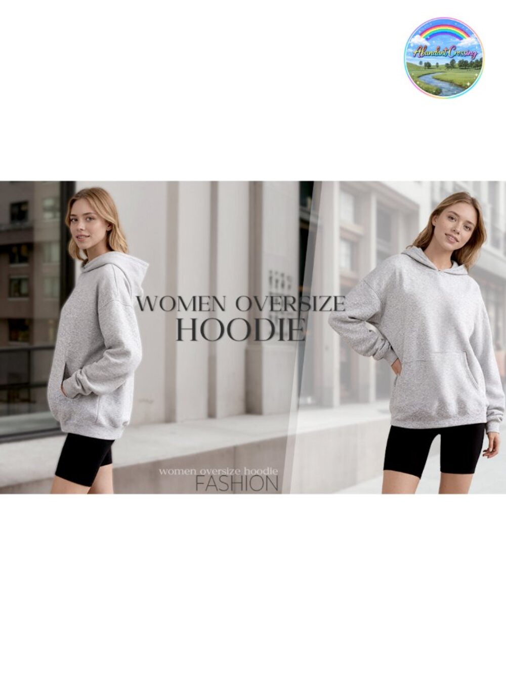 Women's Fleece Hooded Oversized Pullover Sweatshirt Fall Winter Casual Pocket